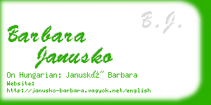 barbara janusko business card